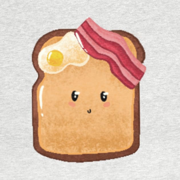 Eggs, bacon and toast by Mydrawingsz